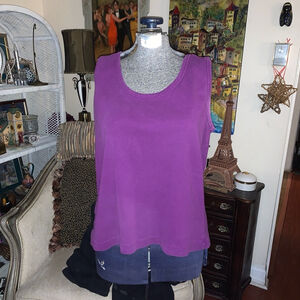 Women's Cherokee Tank Top Size L Purple